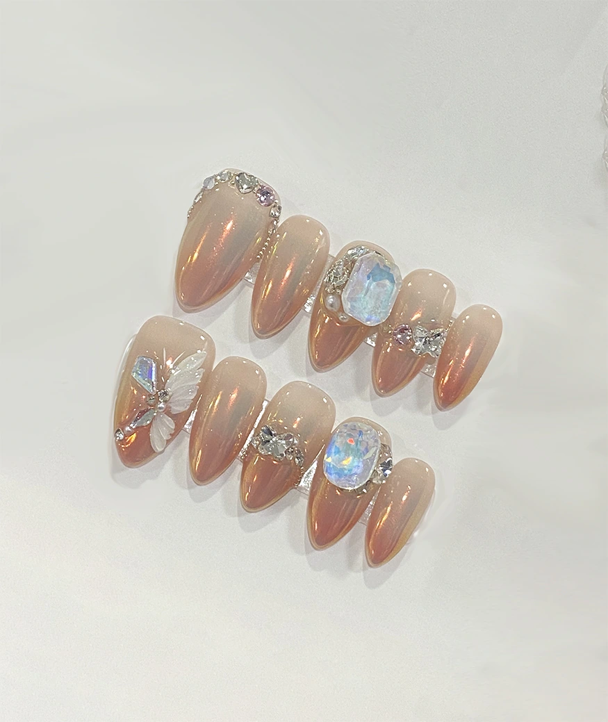 Ice Girl Almond Press On Nails - Image 2