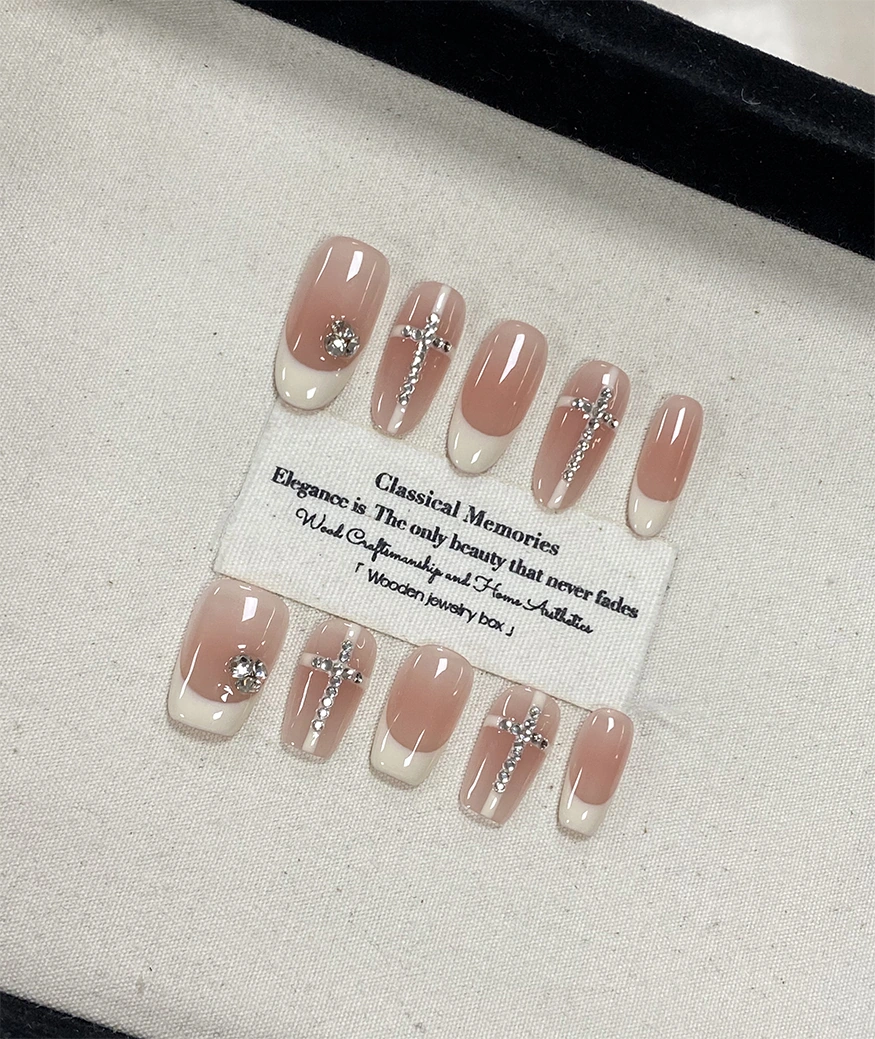 Prayer Long Almond Press-on Nails - Image 2