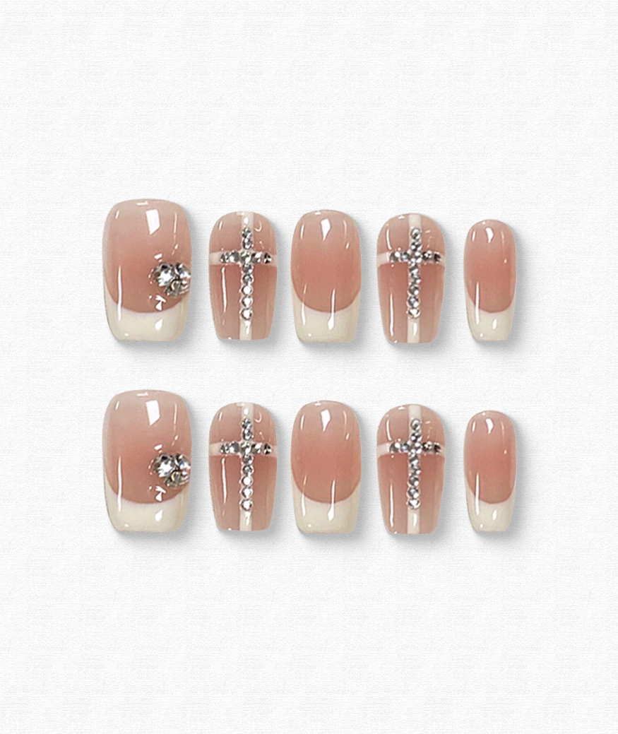 Prayer Long Almond Press-on Nails