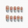 Soft Gauze Ballet Long Oval Press-on Nails