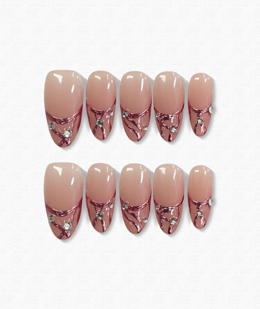 Hot Girl Almond Press On Nails