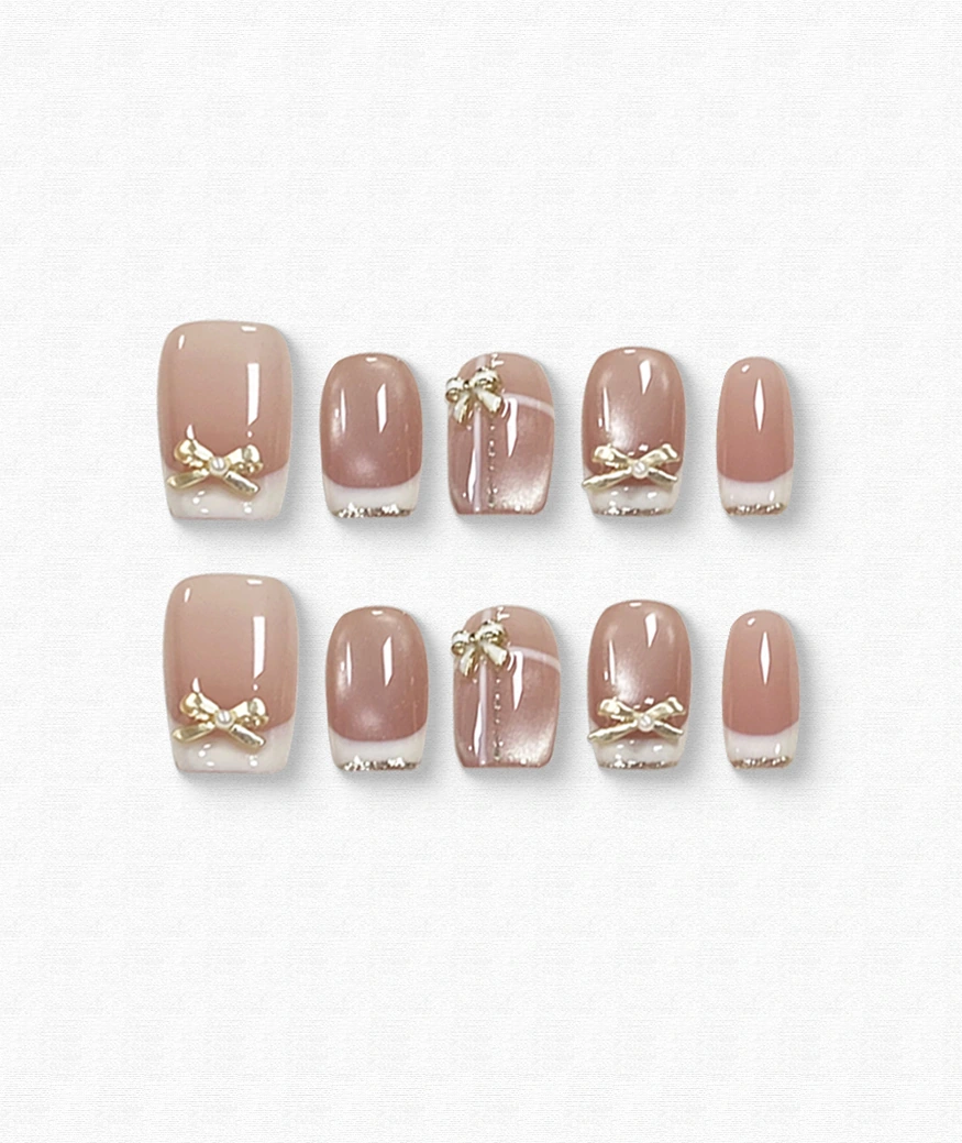 Slighty Sweet Girl Short Square Press-on Nails