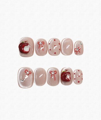 Apple Short Oval Press-On Nails