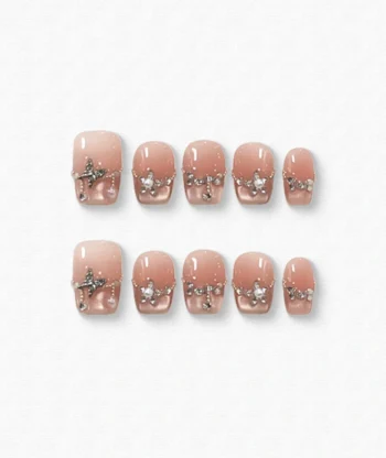 Ccrushed Ice Flower Press-on Nails