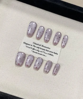 Alternative view of Early Summer Polka Dots Press-on Nails