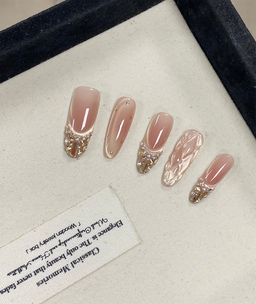 Golden Foil Chanel Press-on Nails - Image 2