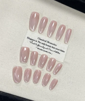 Alternative view of Moonlight Satin Press-on Nails