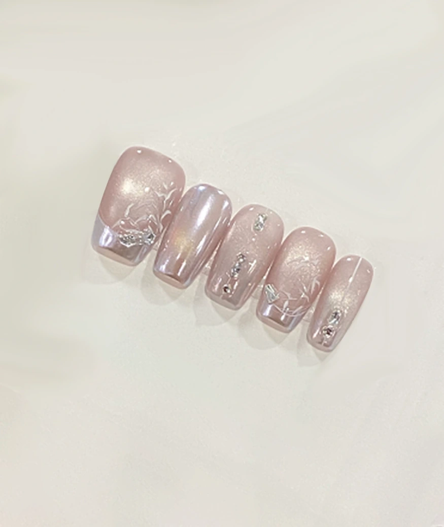 Pink Glass Wonderland Press-on Nails - Image 2