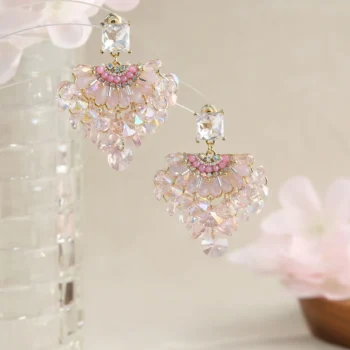 Alternative view of Aurora Beaded Fan Earrings