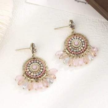 Alternative view of Bohemian Crystal Fan Earrings