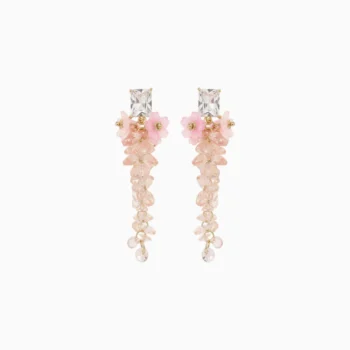 Crystal Wisteria Floral Earrings