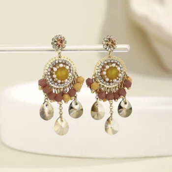 Alternative view of Gilded Palace Chandelier Earrings