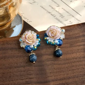 Alternative view of Rosalind Crystal Bloom Earrings