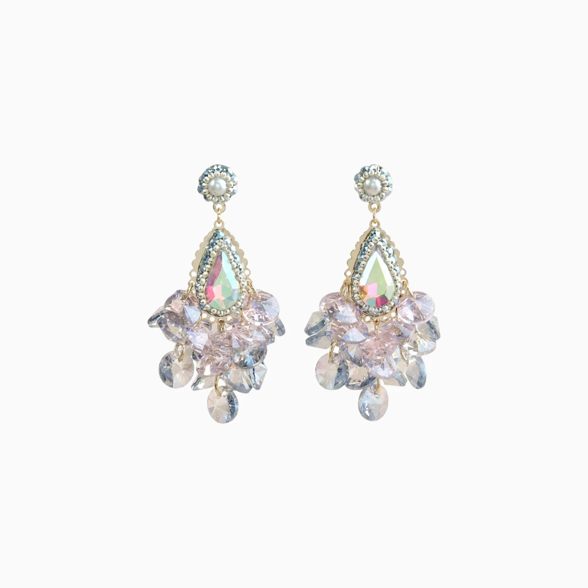 Solana Beaded Fan Earrings