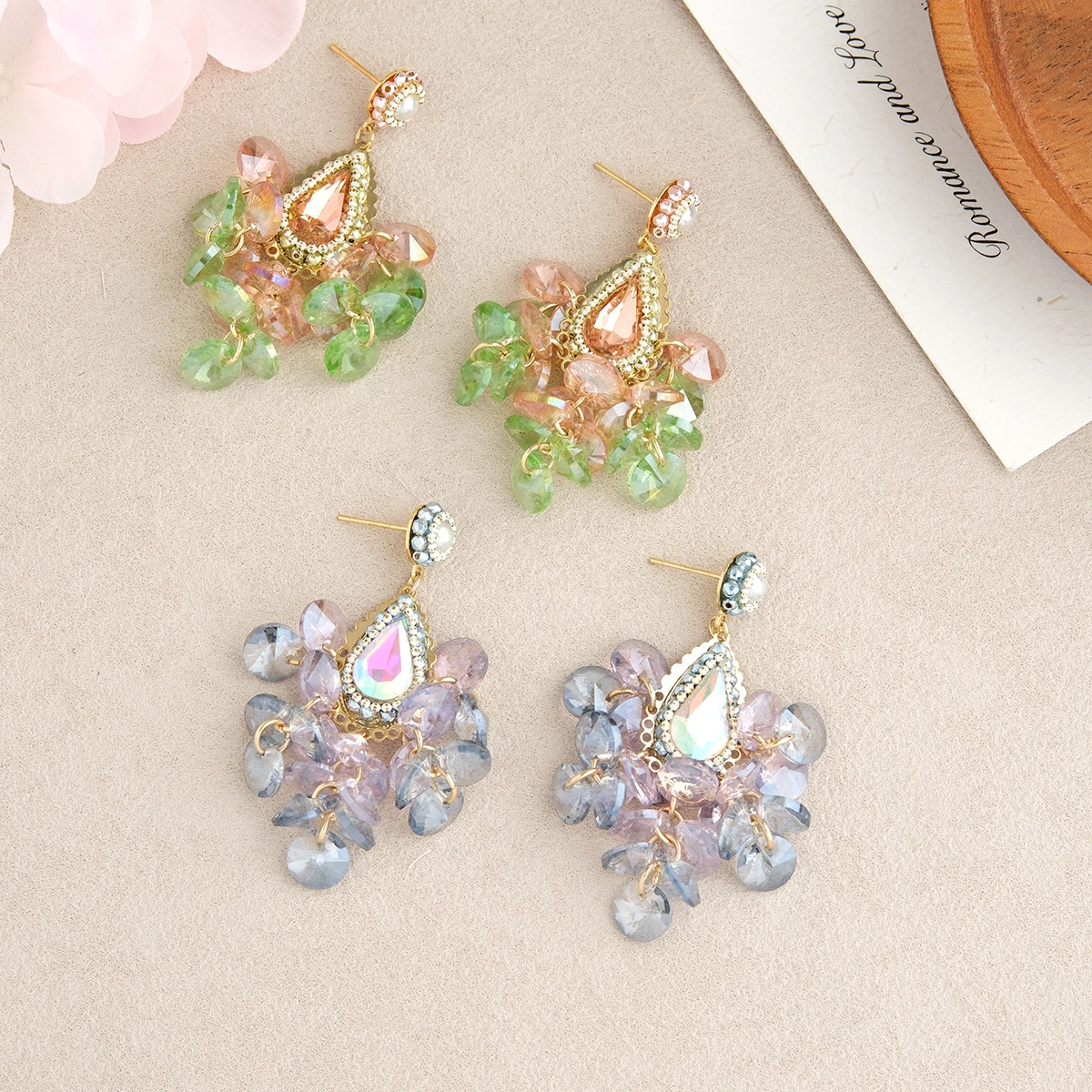 Solana Beaded Fan Earrings - Image 5