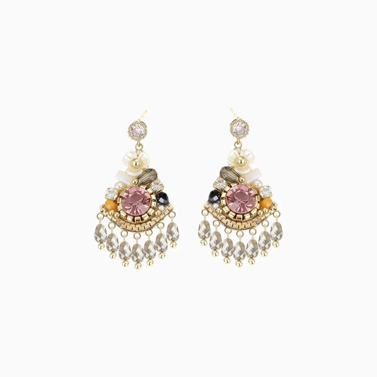 Vintage Crystal Bloom Earrings