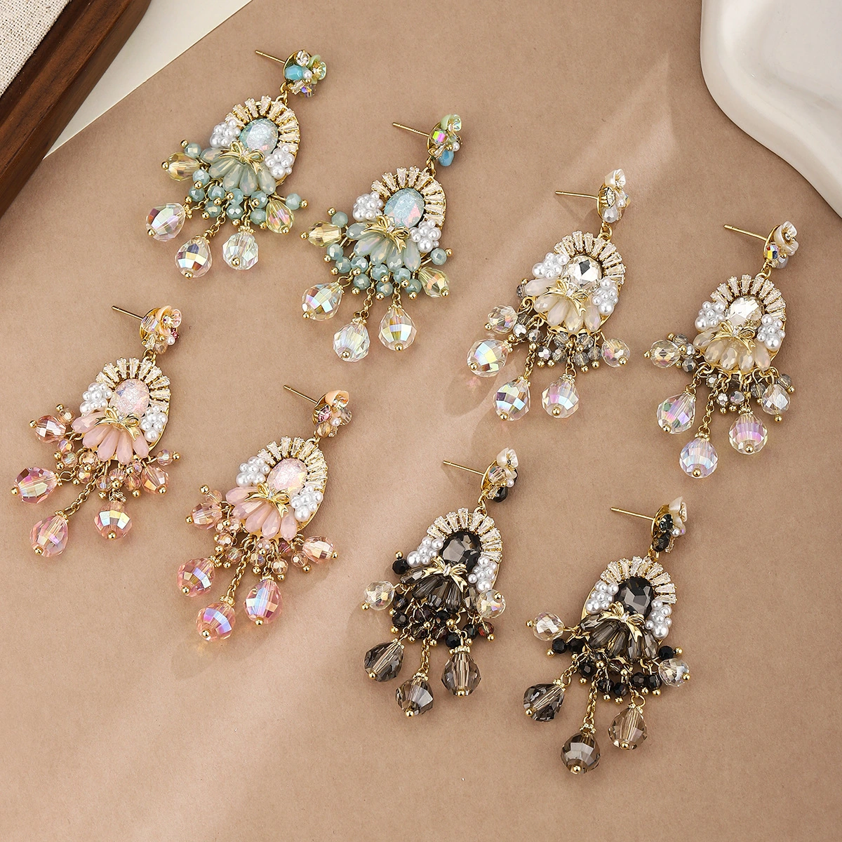 Vintage Palace Crystal Chandelier Earrings - Image 8