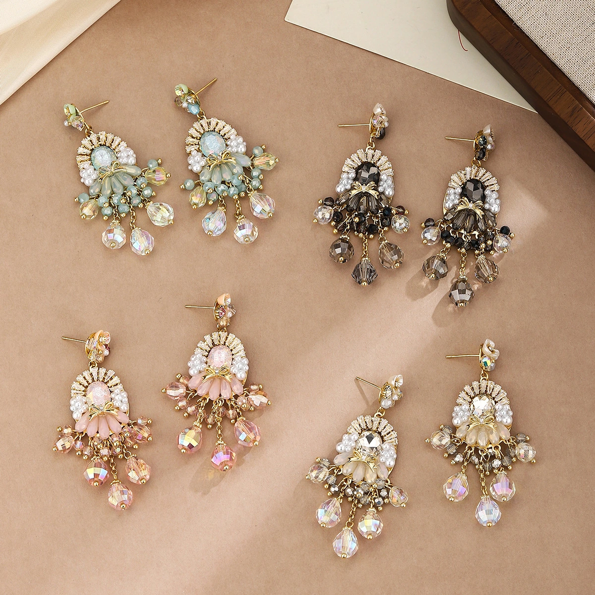 Vintage Palace Crystal Chandelier Earrings - Image 7