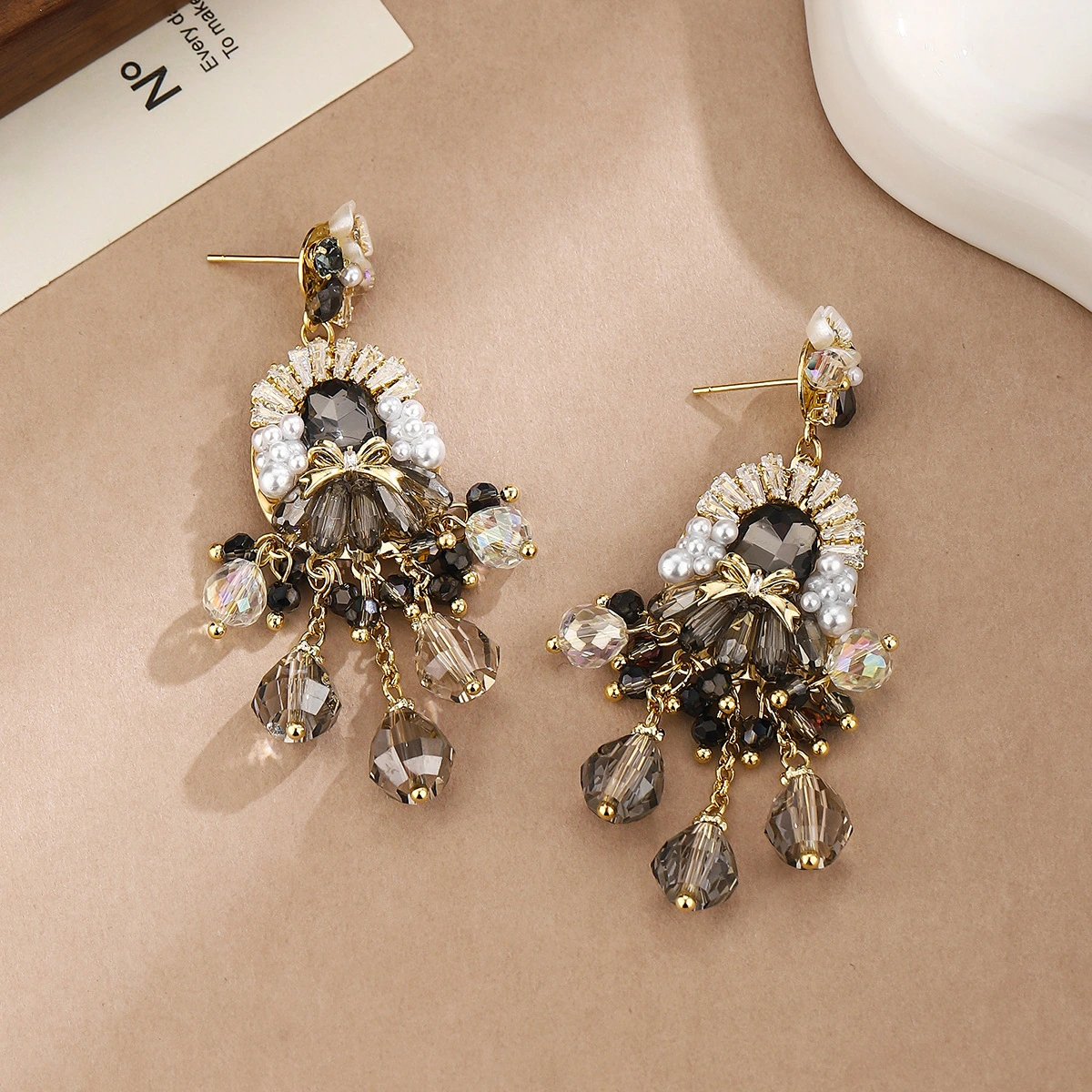 Vintage Palace Crystal Chandelier Earrings - Image 6