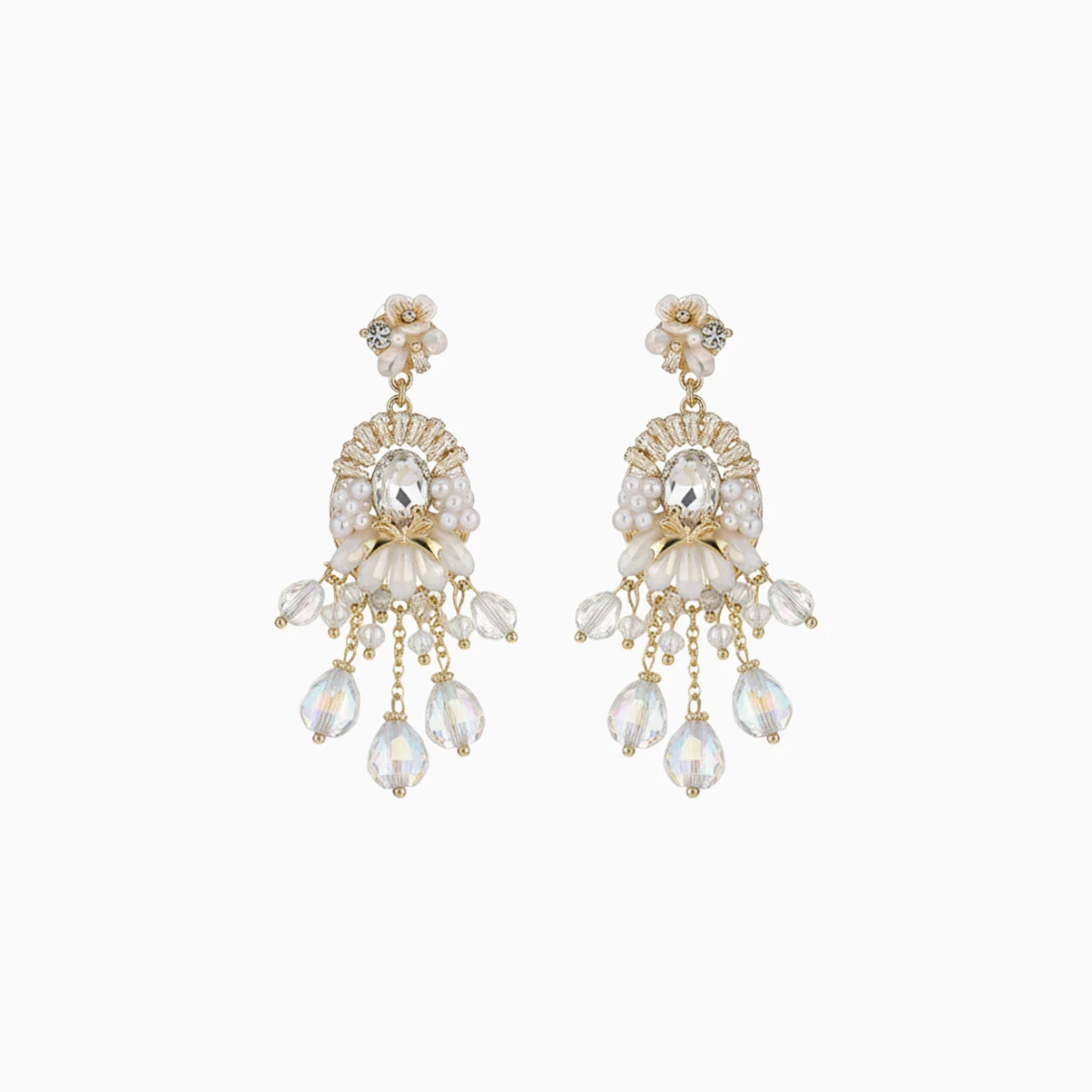 Vintage Palace Crystal Chandelier Earrings